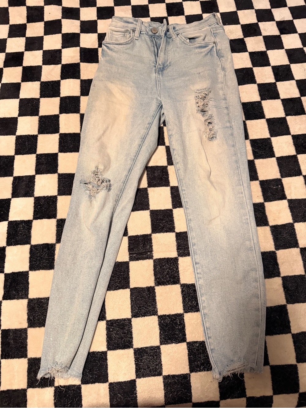 YMI Light Blue Distressed Skinny Jeans